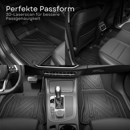 3D Fußmatten für Nissan Qashqai III J12 | 2021-2026 | Carbonfaser-Optik | Passt nicht in E-Power thumbnail